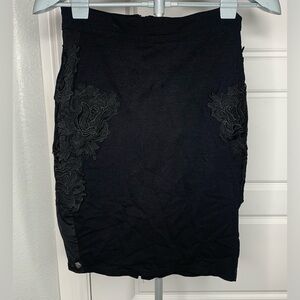 Women’s Haute‎ Monde Black Lace Pencil Skirt Size M